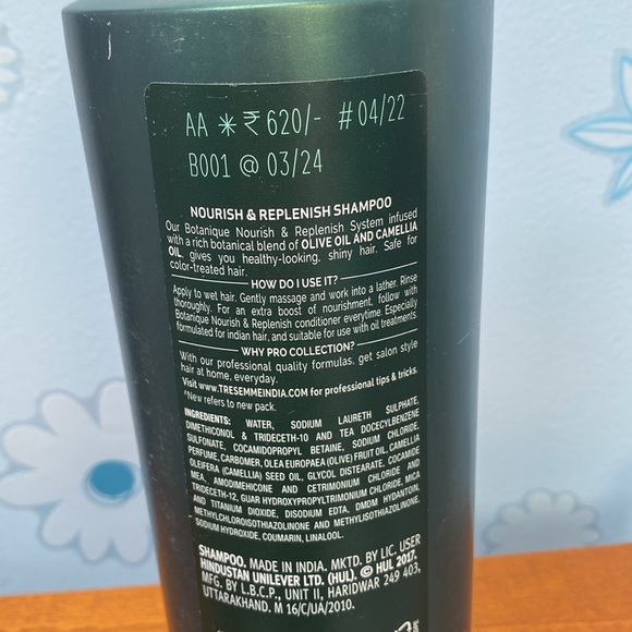 TRESemme Botanique Nourish & Replenish With Olive Oil & Camellia Oil Shampoo New - Picture 6 of 9